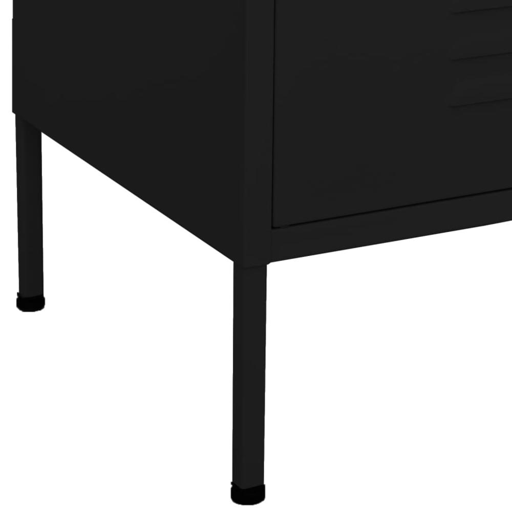 vidaXL Storage Cabinet Black 31.5"x13.8"x40" Steel, 336160. Picture 7