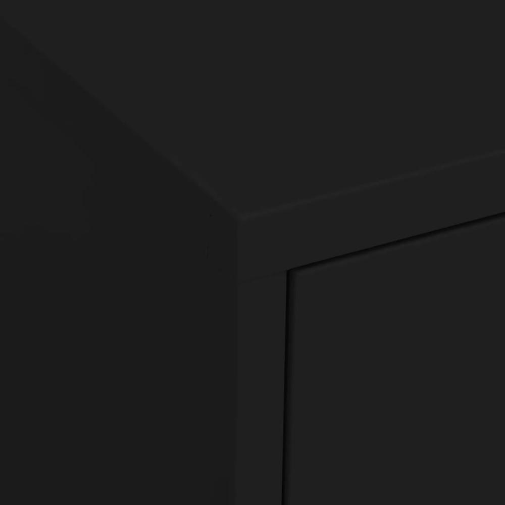 vidaXL Storage Cabinet Black 31.5"x13.8"x40" Steel, 336160. Picture 8