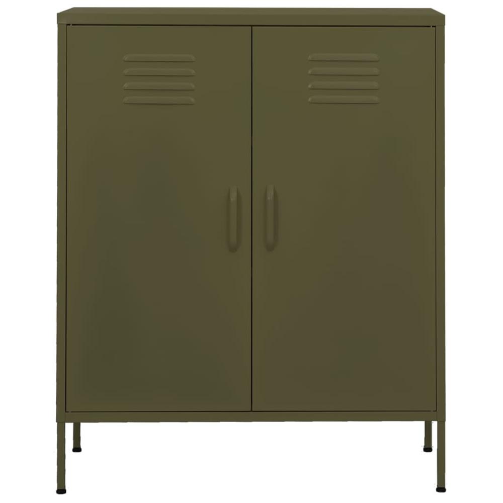 Storage Cabinet Olive Green 31.5"x13.8"x40" Steel. Picture 2