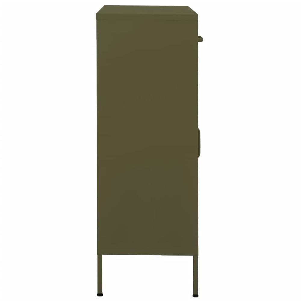 Storage Cabinet Olive Green 31.5"x13.8"x40" Steel. Picture 3