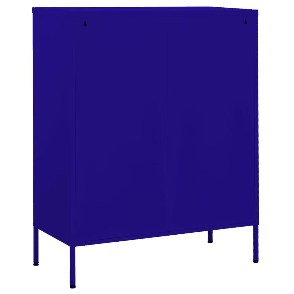 vidaXL Storage Cabinet Navy Blue 31.5"x13.8"x40" Steel, 336163. Picture 5