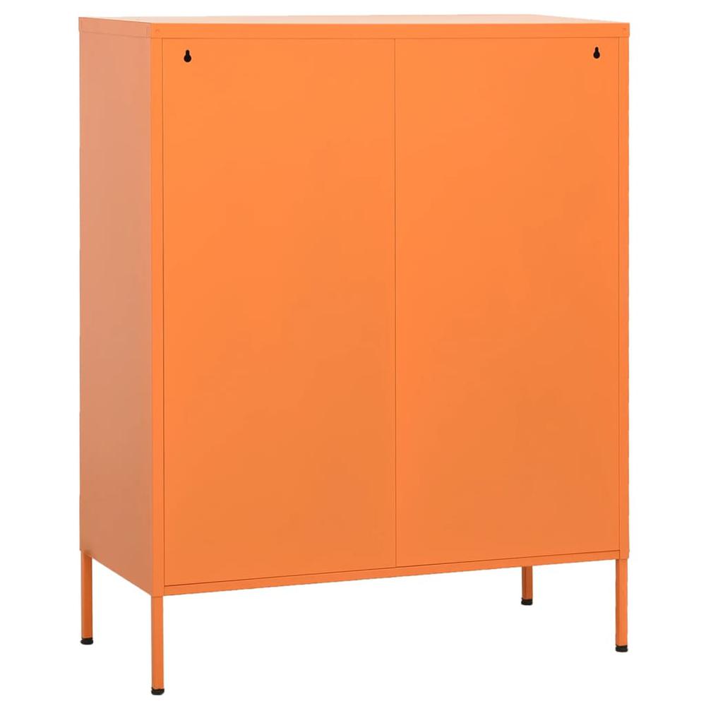 vidaXL Storage Cabinet Orange 31.5"x13.8"x40" Steel, 336165. Picture 5