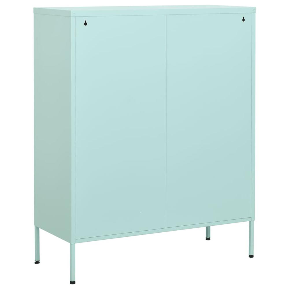 vidaXL Storage Cabinet Mint 31.5"x13.8"x40" Steel, 336167. Picture 5