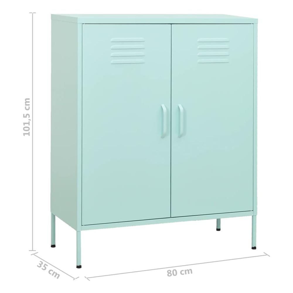 vidaXL Storage Cabinet Mint 31.5"x13.8"x40" Steel, 336167. Picture 9