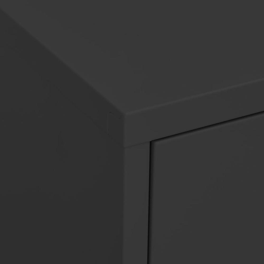 vidaXL Storage Cabinet Anthracite 31.5"x13.8"x40" Steel, 336168. Picture 7