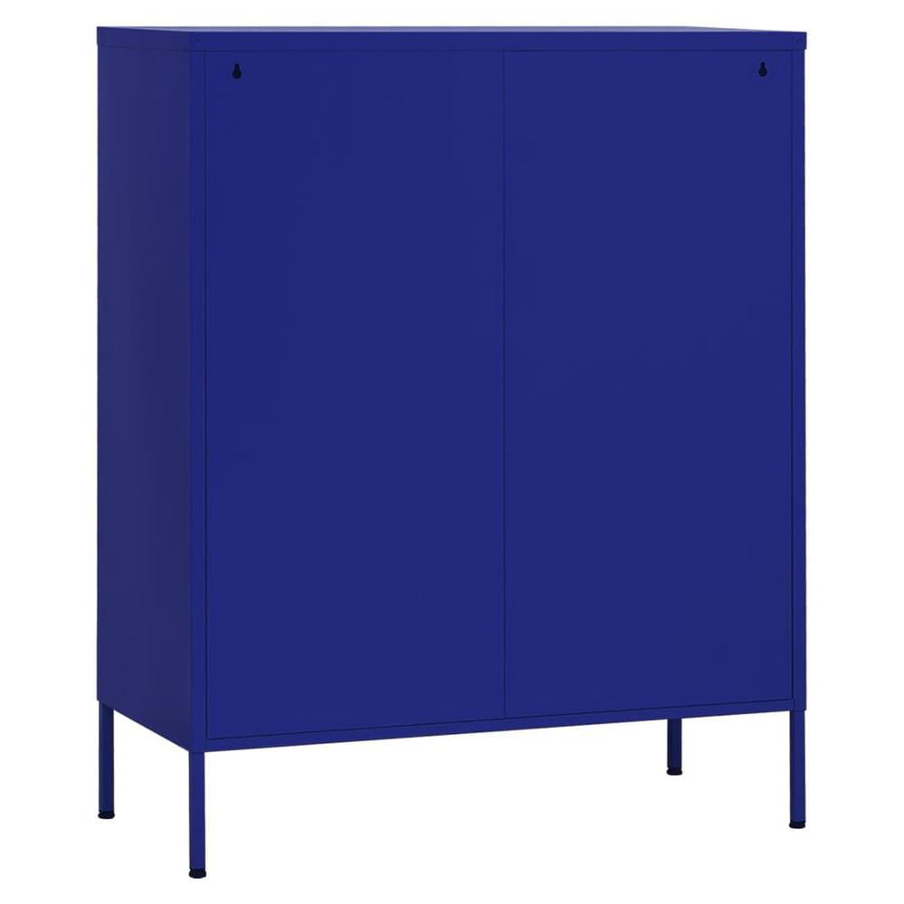 vidaXL Storage Cabinet Navy Blue 31.5"x13.8"x40" Steel, 336172. Picture 6
