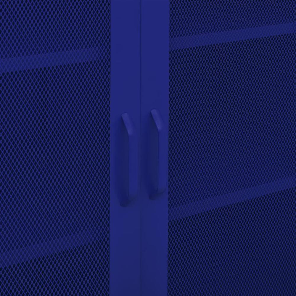vidaXL Storage Cabinet Navy Blue 31.5"x13.8"x40" Steel, 336172. Picture 8