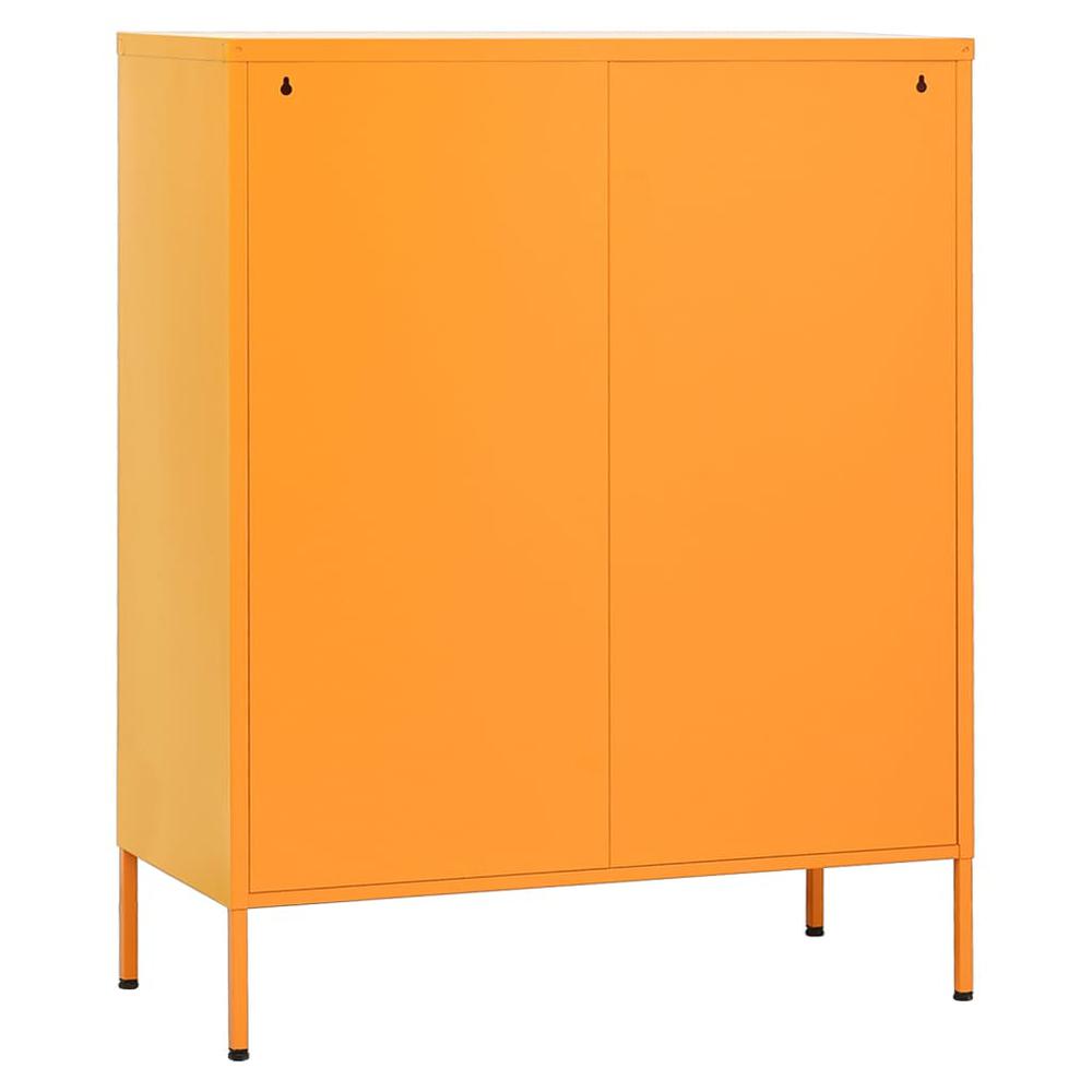 vidaXL Storage Cabinet Mustard Yellow 31.5"x13.8"x40" Steel, 336173. Picture 6