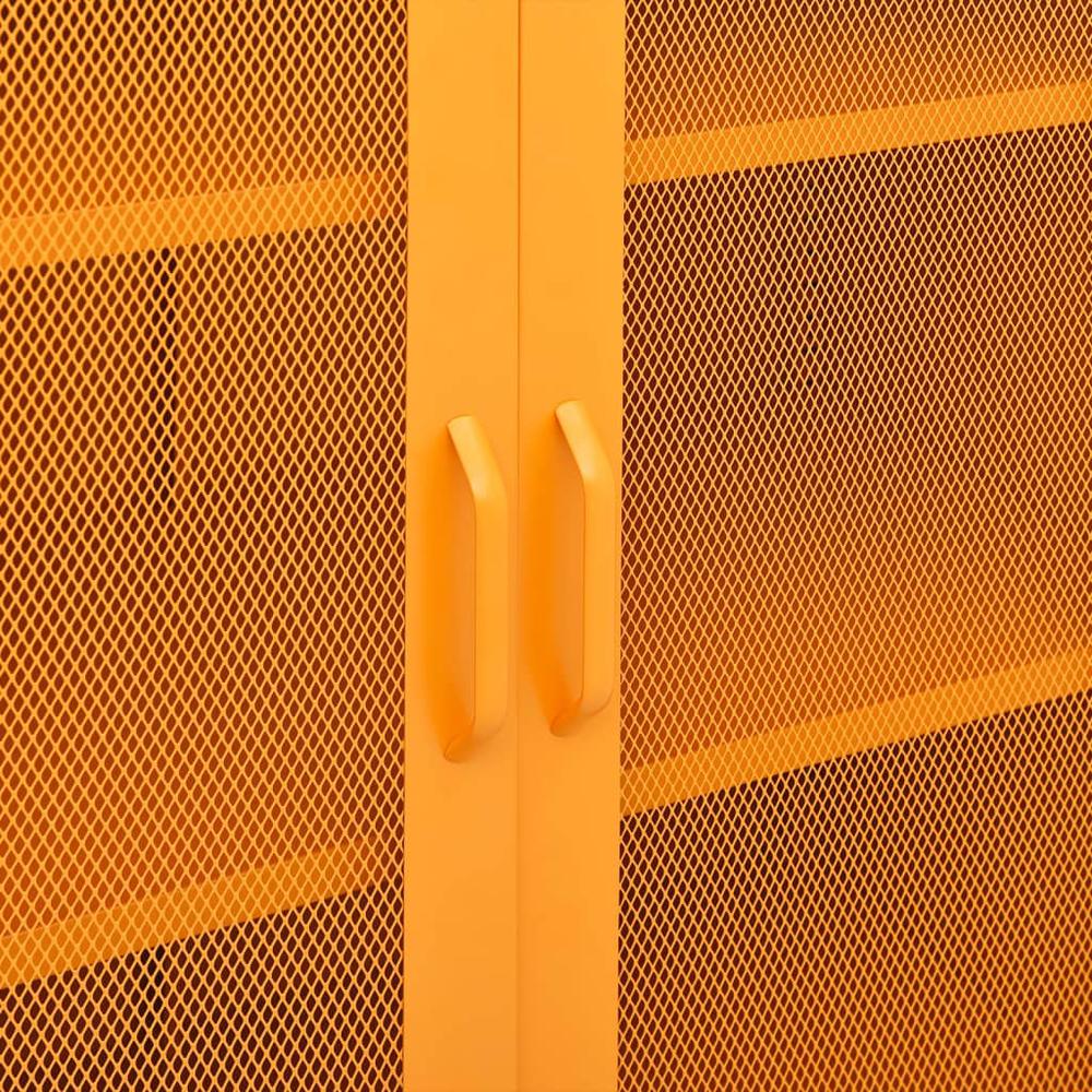 vidaXL Storage Cabinet Mustard Yellow 31.5"x13.8"x40" Steel, 336173. Picture 8