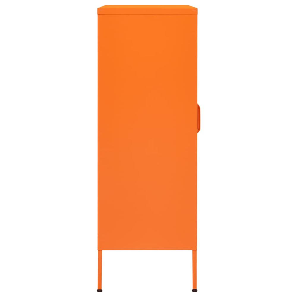 vidaXL Storage Cabinet Orange 31.5"x13.8"x40" Steel, 336174. Picture 5