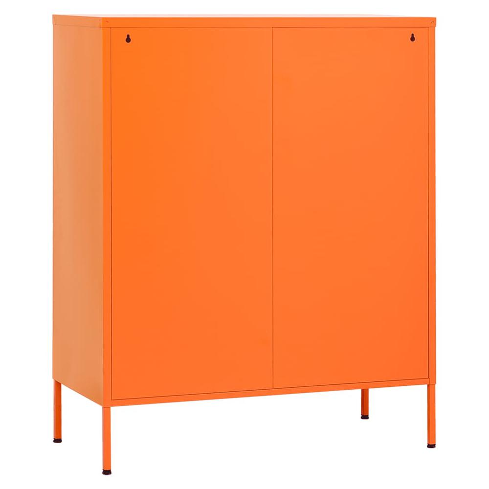 vidaXL Storage Cabinet Orange 31.5"x13.8"x40" Steel, 336174. Picture 6