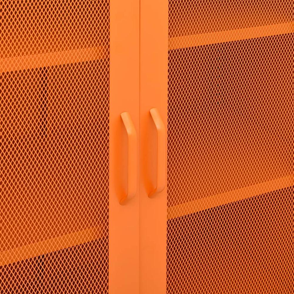 vidaXL Storage Cabinet Orange 31.5"x13.8"x40" Steel, 336174. Picture 8