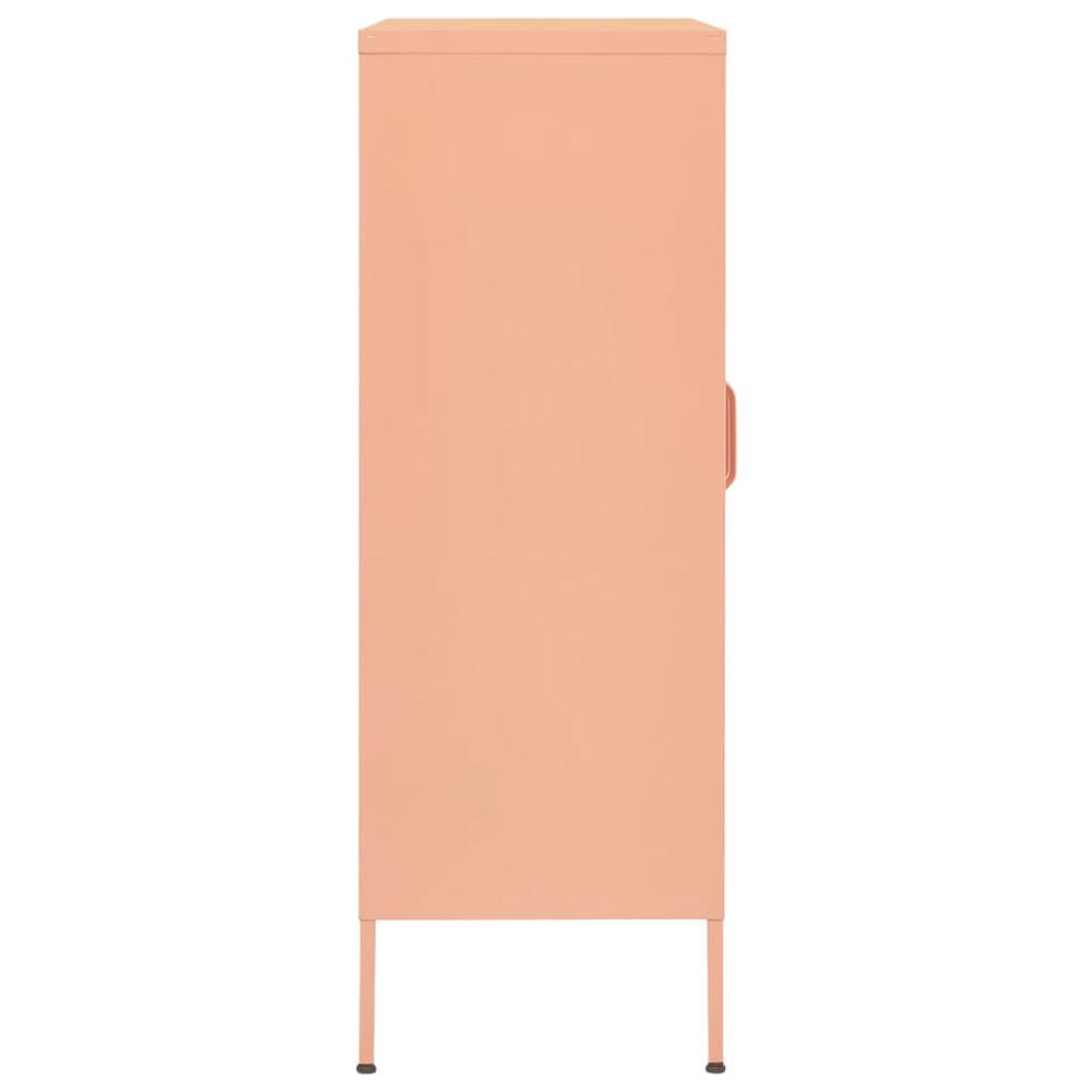 vidaXL Storage Cabinet Pink 31.5"x13.8"x40" Steel, 336175. Picture 5