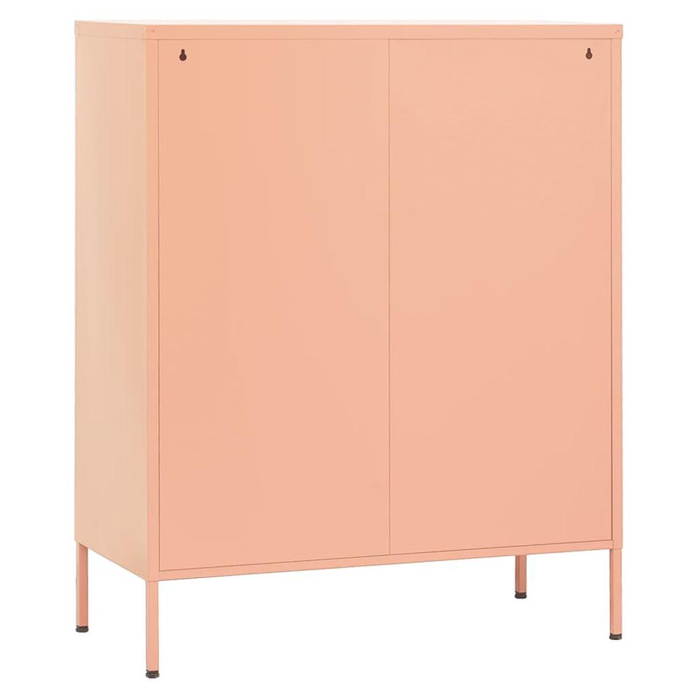 vidaXL Storage Cabinet Pink 31.5"x13.8"x40" Steel, 336175. Picture 6