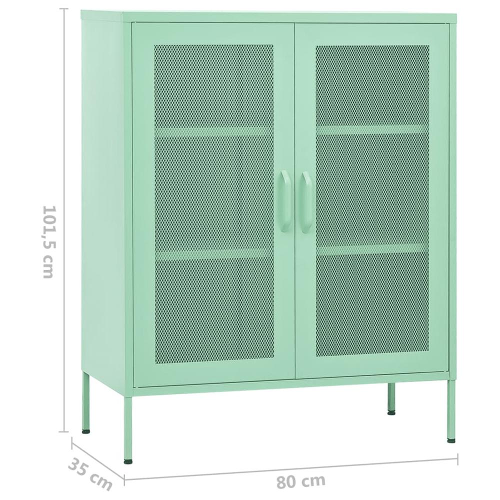 vidaXL Storage Cabinet Mint 31.5"x13.8"x40" Steel, 336176. Picture 9