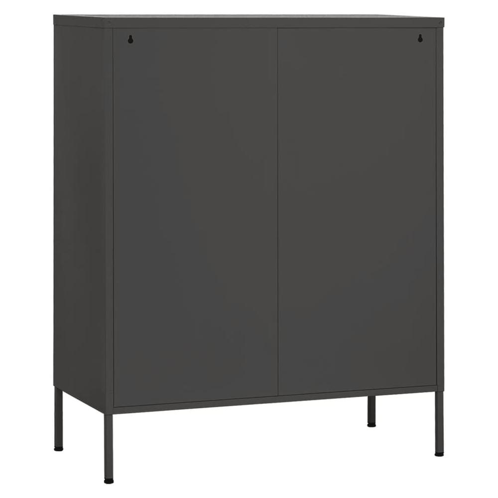 vidaXL Storage Cabinet Anthracite 31.5"x13.8"x40" Steel, 336177. Picture 6