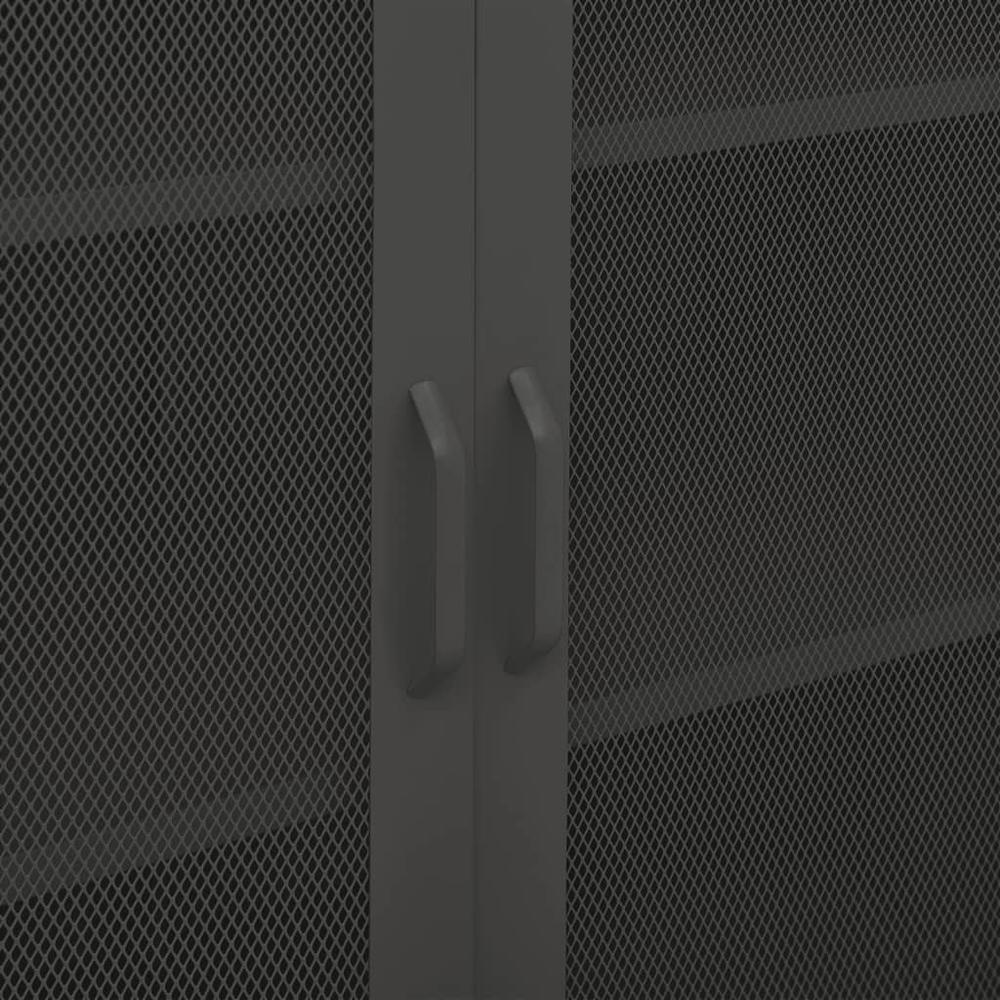 vidaXL Storage Cabinet Anthracite 31.5"x13.8"x40" Steel, 336177. Picture 8