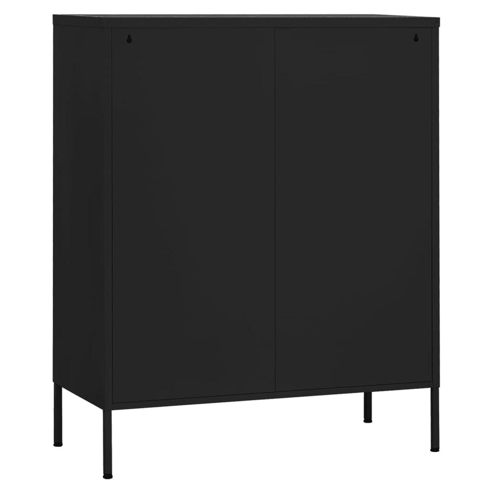 vidaXL Storage Cabinet Black 31.5"x13.8"x40" Steel, 336178. Picture 6