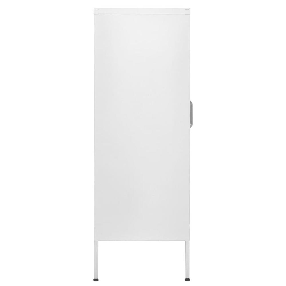 vidaXL Storage Cabinet White 31.5"x13.8"x40" Steel, 336179. Picture 5