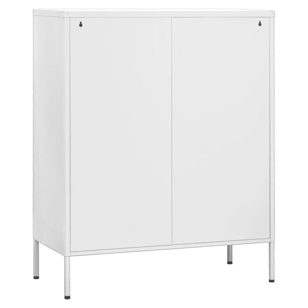 vidaXL Storage Cabinet White 31.5"x13.8"x40" Steel, 336179. Picture 6