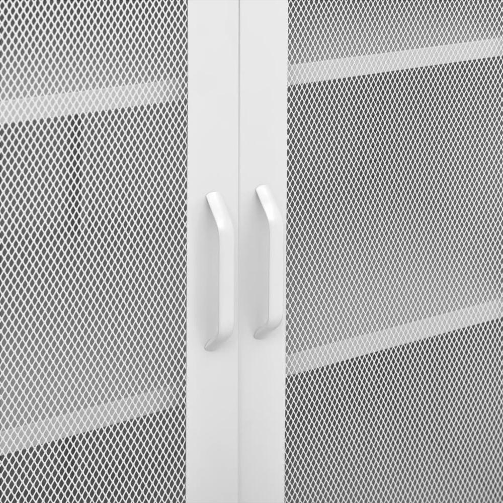 vidaXL Storage Cabinet White 31.5"x13.8"x40" Steel, 336179. Picture 8