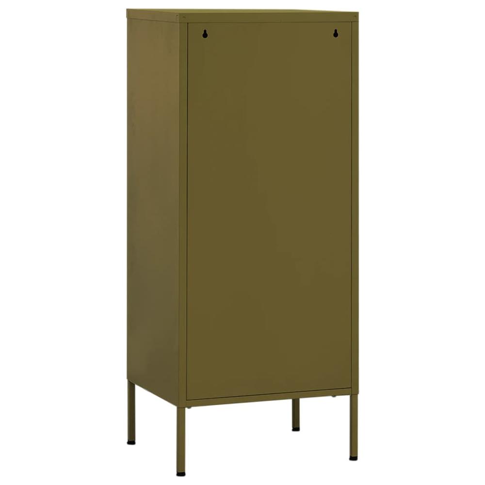 vidaXL Storage Cabinet Olive Green 16.7"x13.8"x40" Steel, 336180. Picture 5