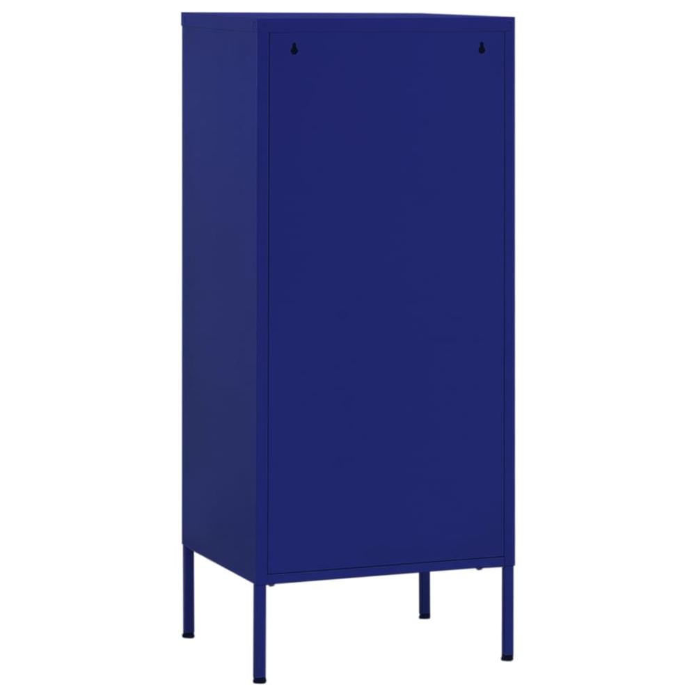 vidaXL Storage Cabinet Navy Blue 16.7"x13.8"x40" Steel, 336181. Picture 5