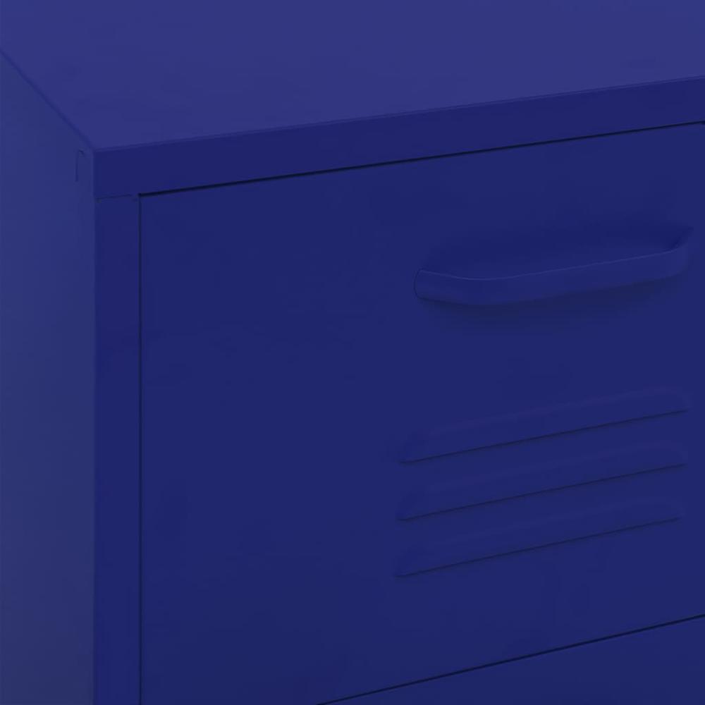 vidaXL Storage Cabinet Navy Blue 16.7"x13.8"x40" Steel, 336181. Picture 8