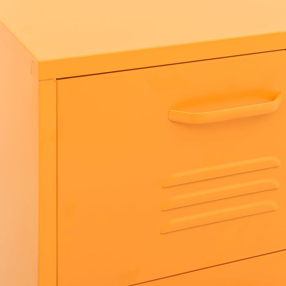 vidaXL Storage Cabinet Mustard Yellow 16.7"x13.8"x40" Steel, 336182. Picture 8