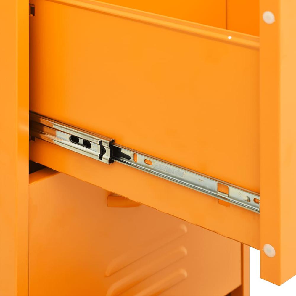 vidaXL Storage Cabinet Mustard Yellow 16.7"x13.8"x40" Steel, 336182. Picture 9