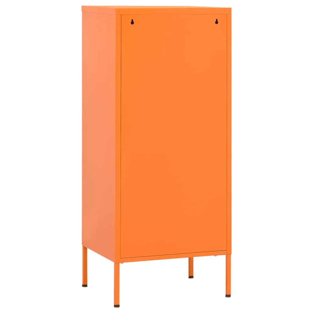 vidaXL Storage Cabinet Orange 16.7"x13.8"x40" Steel, 336183. Picture 5