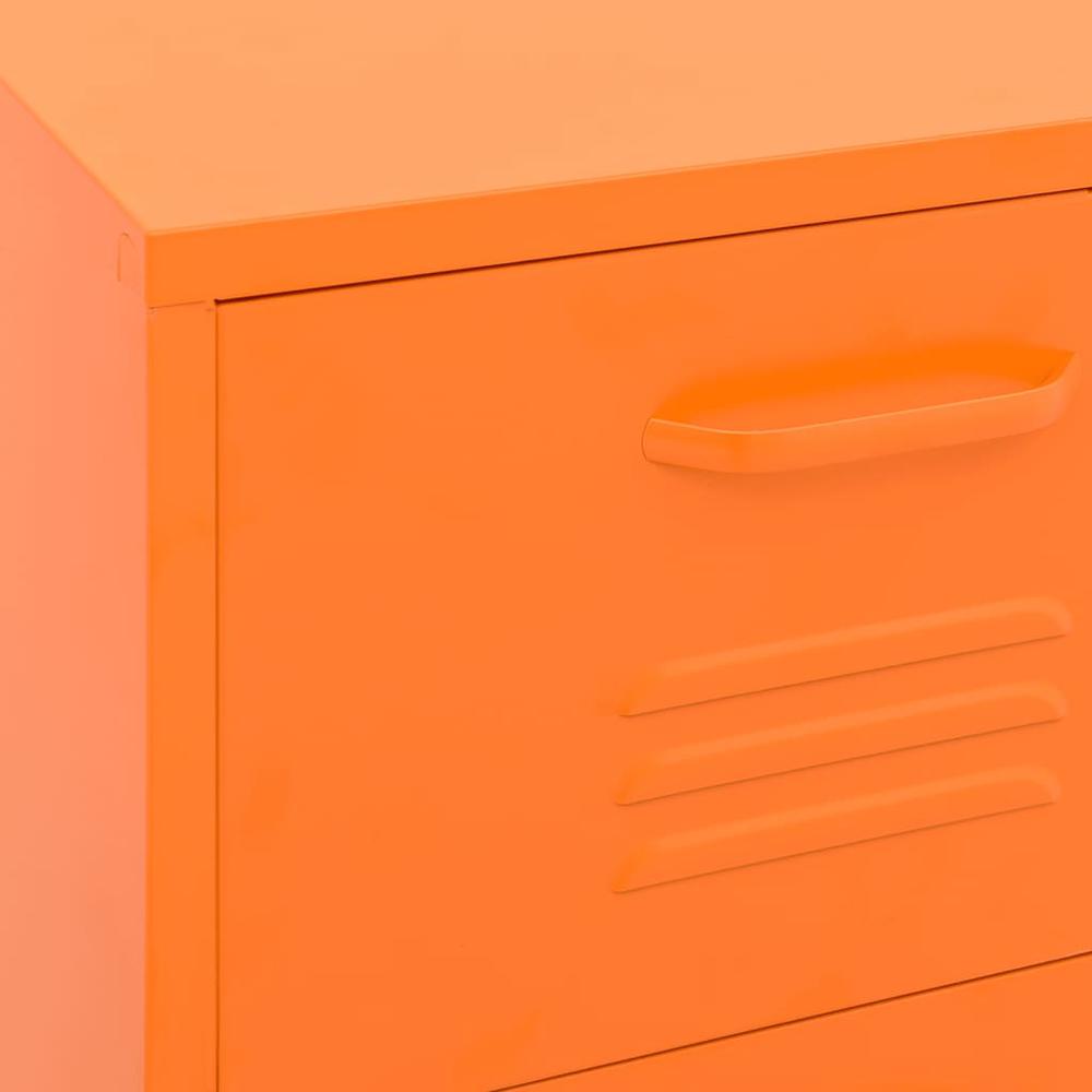 vidaXL Storage Cabinet Orange 16.7"x13.8"x40" Steel, 336183. Picture 8