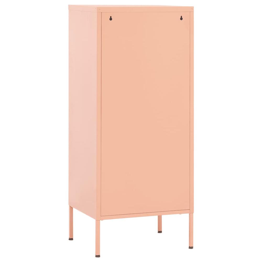 vidaXL Storage Cabinet Pink 16.7"x13.8"x40" Steel, 336184. Picture 5