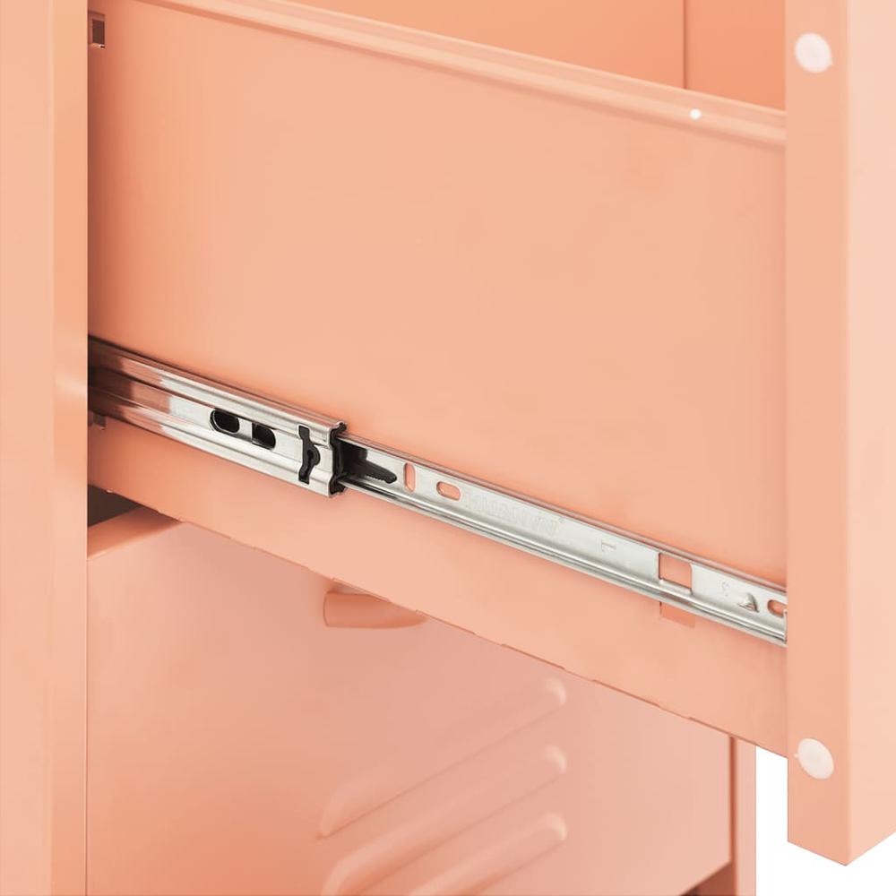 vidaXL Storage Cabinet Pink 16.7"x13.8"x40" Steel, 336184. Picture 9