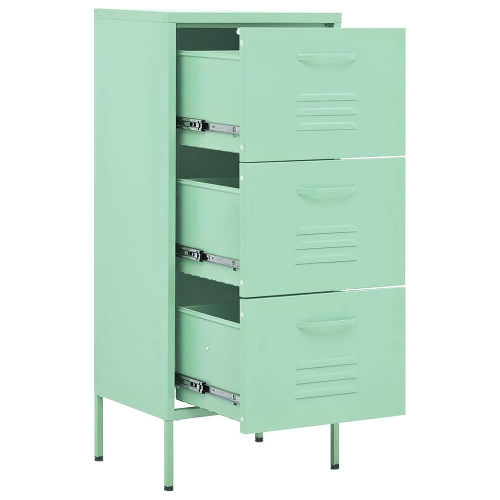 vidaXL Storage Cabinet Mint 16.7"x13.8"x40" Steel, 336185. Picture 6
