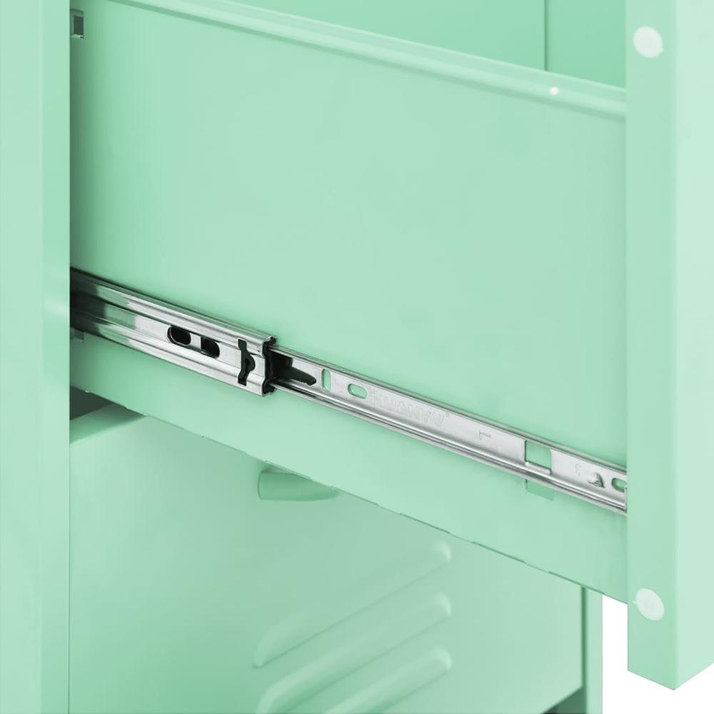 vidaXL Storage Cabinet Mint 16.7"x13.8"x40" Steel, 336185. Picture 9