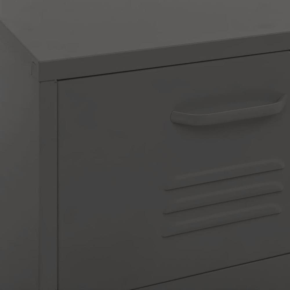 vidaXL Storage Cabinet Anthracite 16.7"x13.8"x40" Steel, 336186. Picture 8