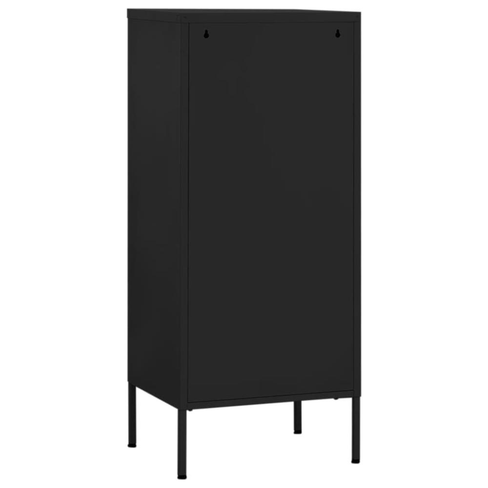 vidaXL Storage Cabinet Black 16.7"x13.8"x40" Steel, 336187. Picture 5