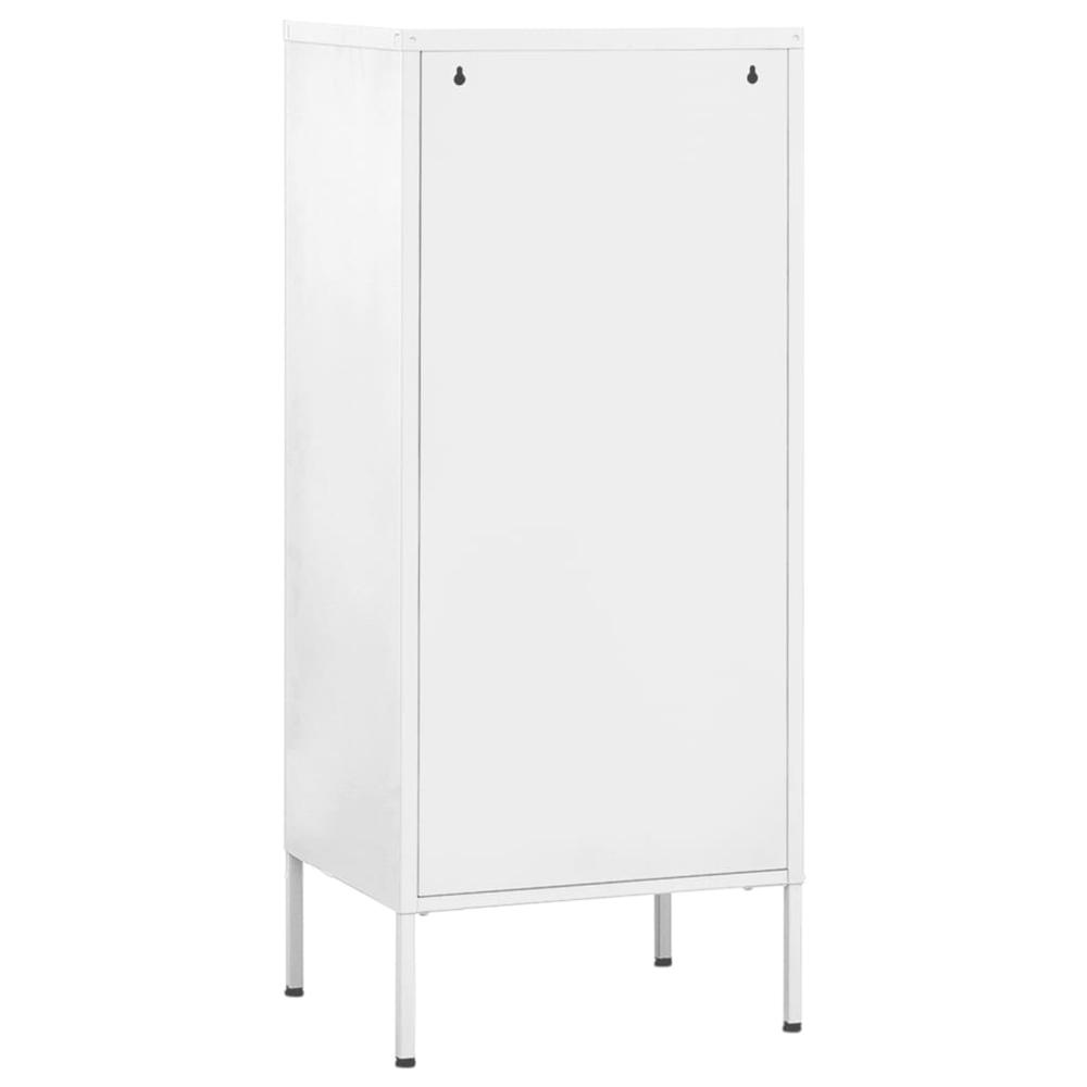 vidaXL Storage Cabinet White 16.7"x13.8"x40" Steel, 336188. Picture 5