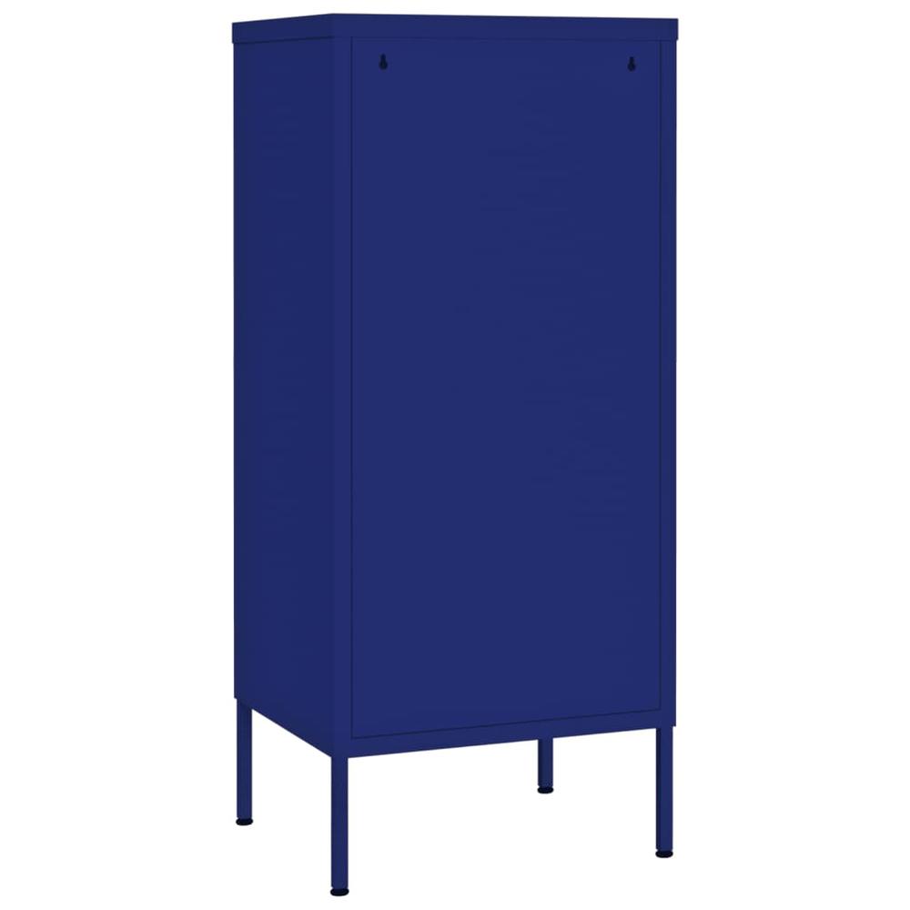 vidaXL Storage Cabinet Navy Blue 16.7"x13.8"x40" Steel, 336190. Picture 5