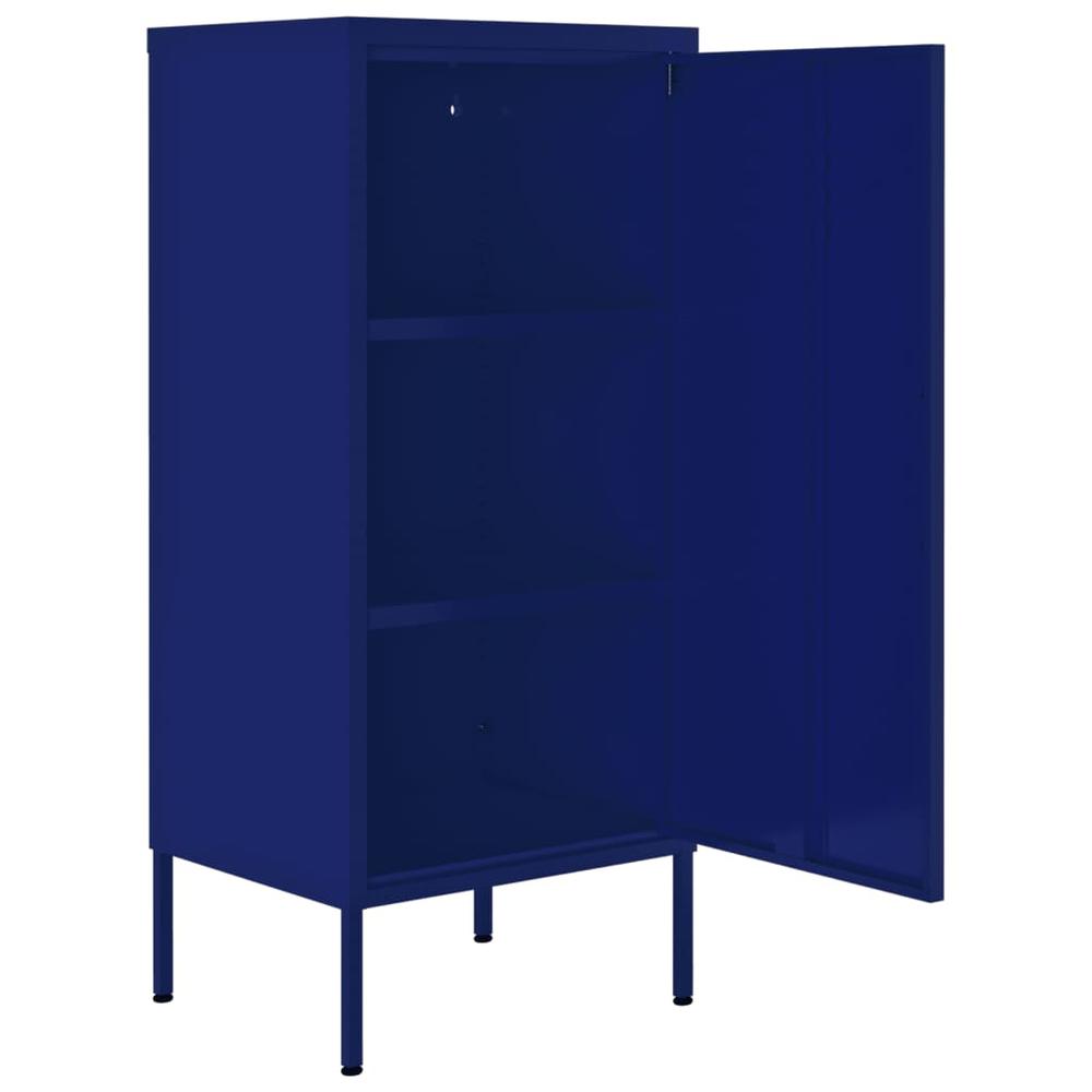 vidaXL Storage Cabinet Navy Blue 16.7"x13.8"x40" Steel, 336190. Picture 6