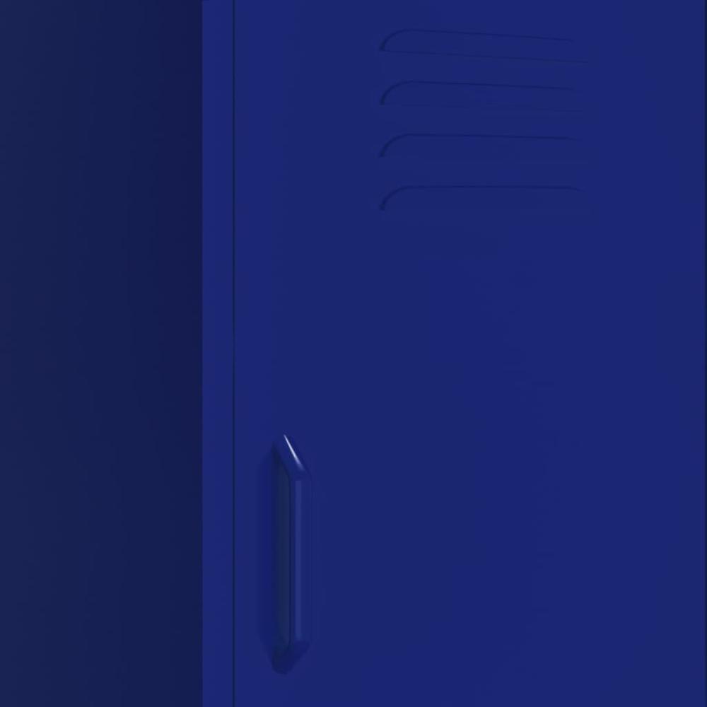 vidaXL Storage Cabinet Navy Blue 16.7"x13.8"x40" Steel, 336190. Picture 7