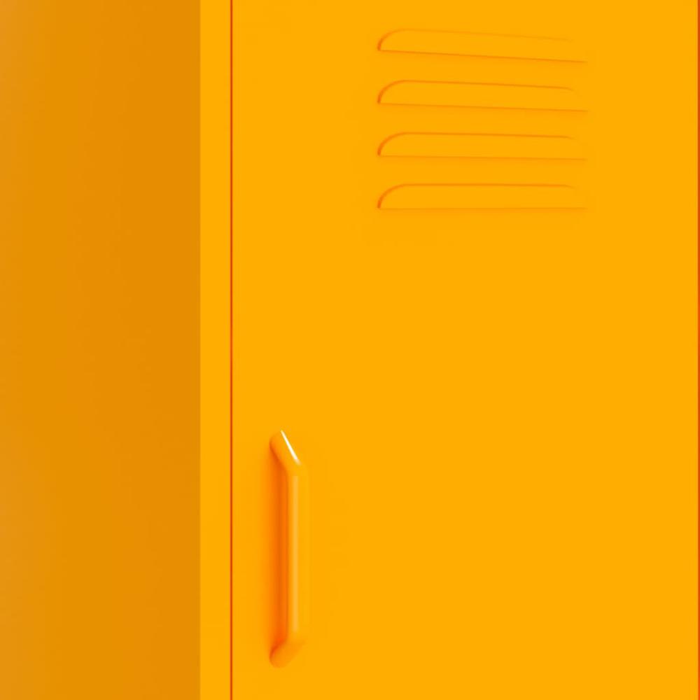 vidaXL Storage Cabinet Mustard Yellow 16.7"x13.8"x40" Steel, 336191. Picture 7