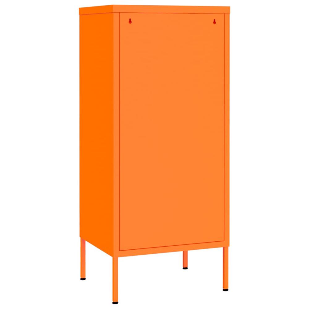 vidaXL Storage Cabinet Orange 16.7"x13.8"x40" Steel, 336192. Picture 5