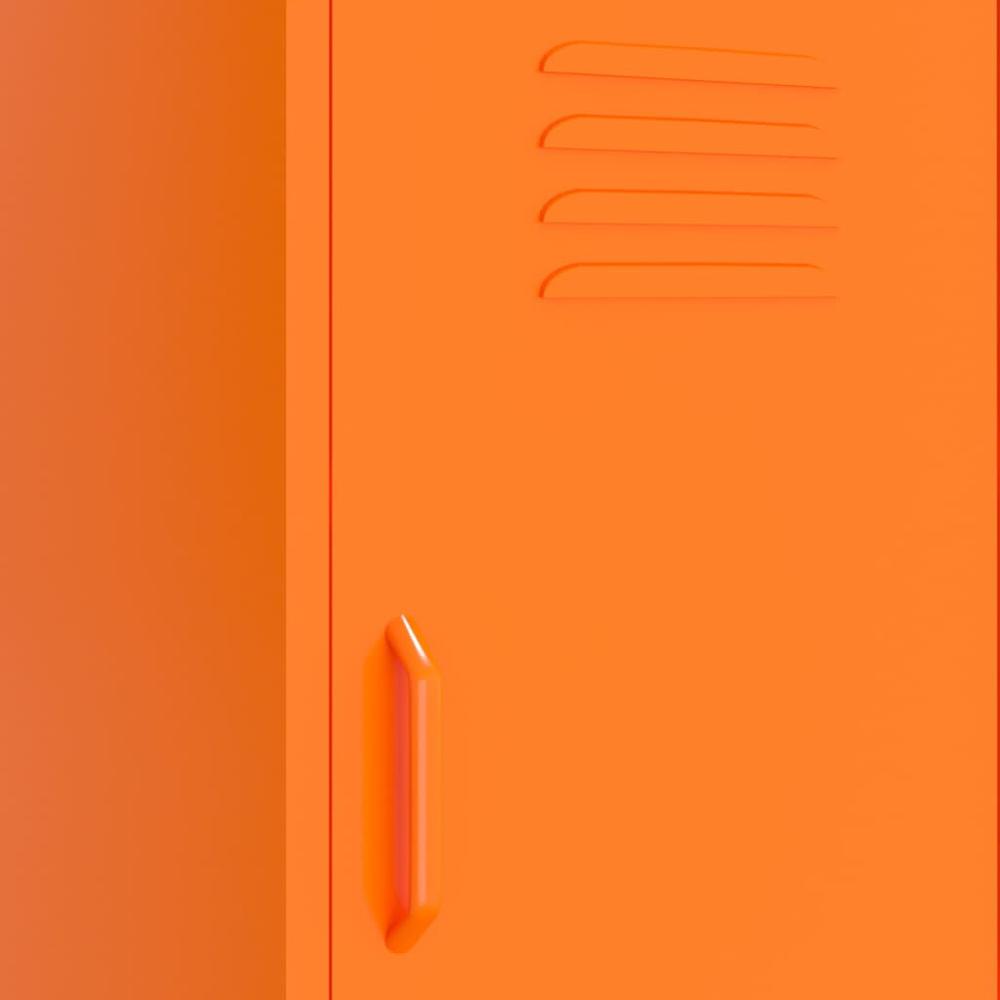 vidaXL Storage Cabinet Orange 16.7"x13.8"x40" Steel, 336192. Picture 7