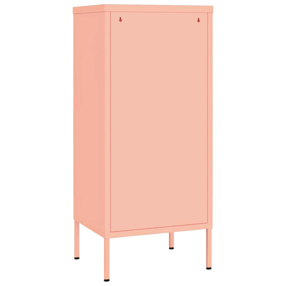 vidaXL Storage Cabinet Pink 16.7"x13.8"x40" Steel, 336193. Picture 5