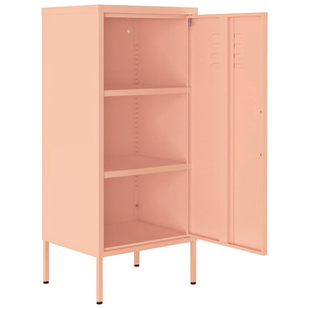 vidaXL Storage Cabinet Pink 16.7"x13.8"x40" Steel, 336193. Picture 6