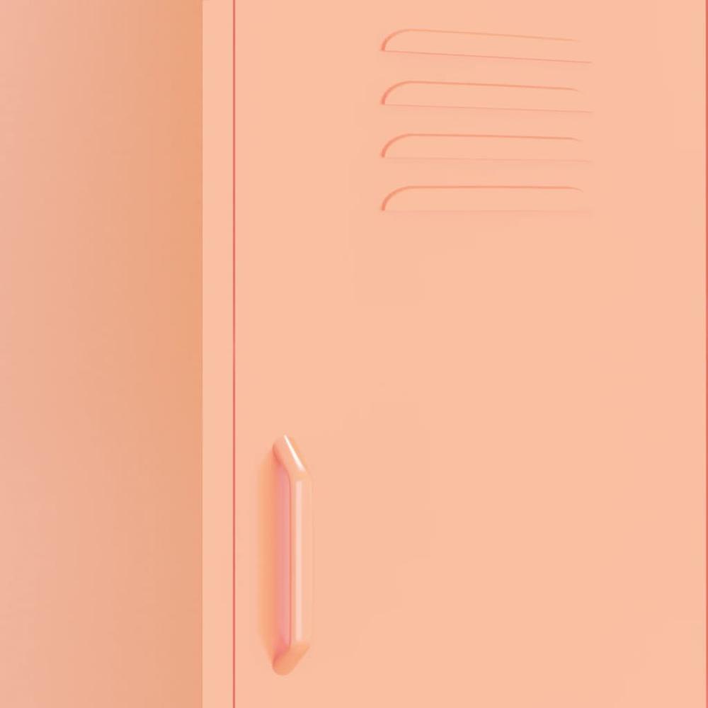 vidaXL Storage Cabinet Pink 16.7"x13.8"x40" Steel, 336193. Picture 7