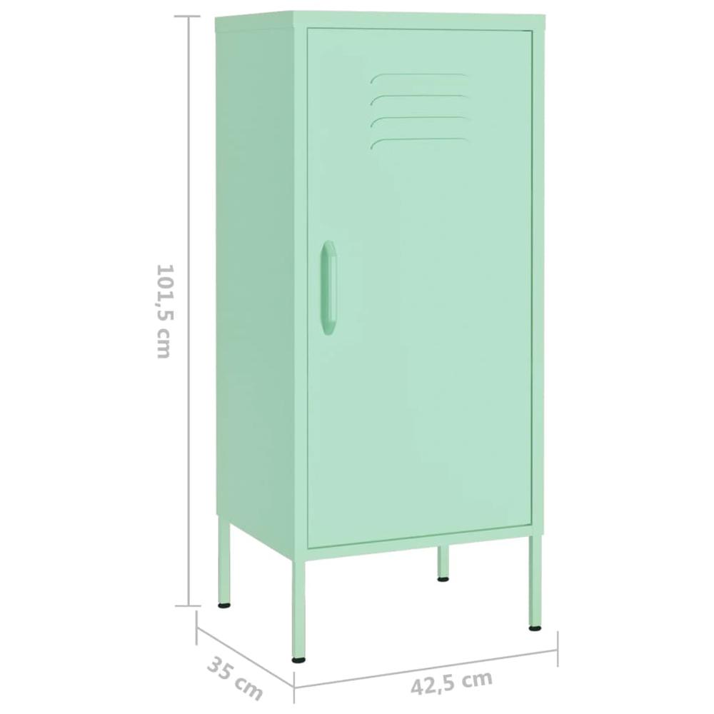 vidaXL Storage Cabinet Mint 16.7"x13.8"x40" Steel, 336194. Picture 8