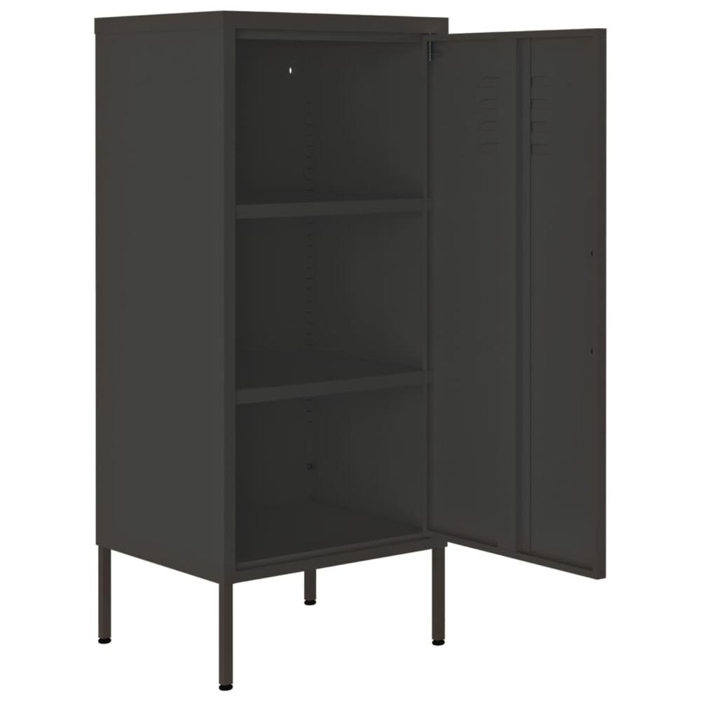 vidaXL Storage Cabinet Anthracite 16.7"x13.8"x40" Steel, 336195. Picture 6